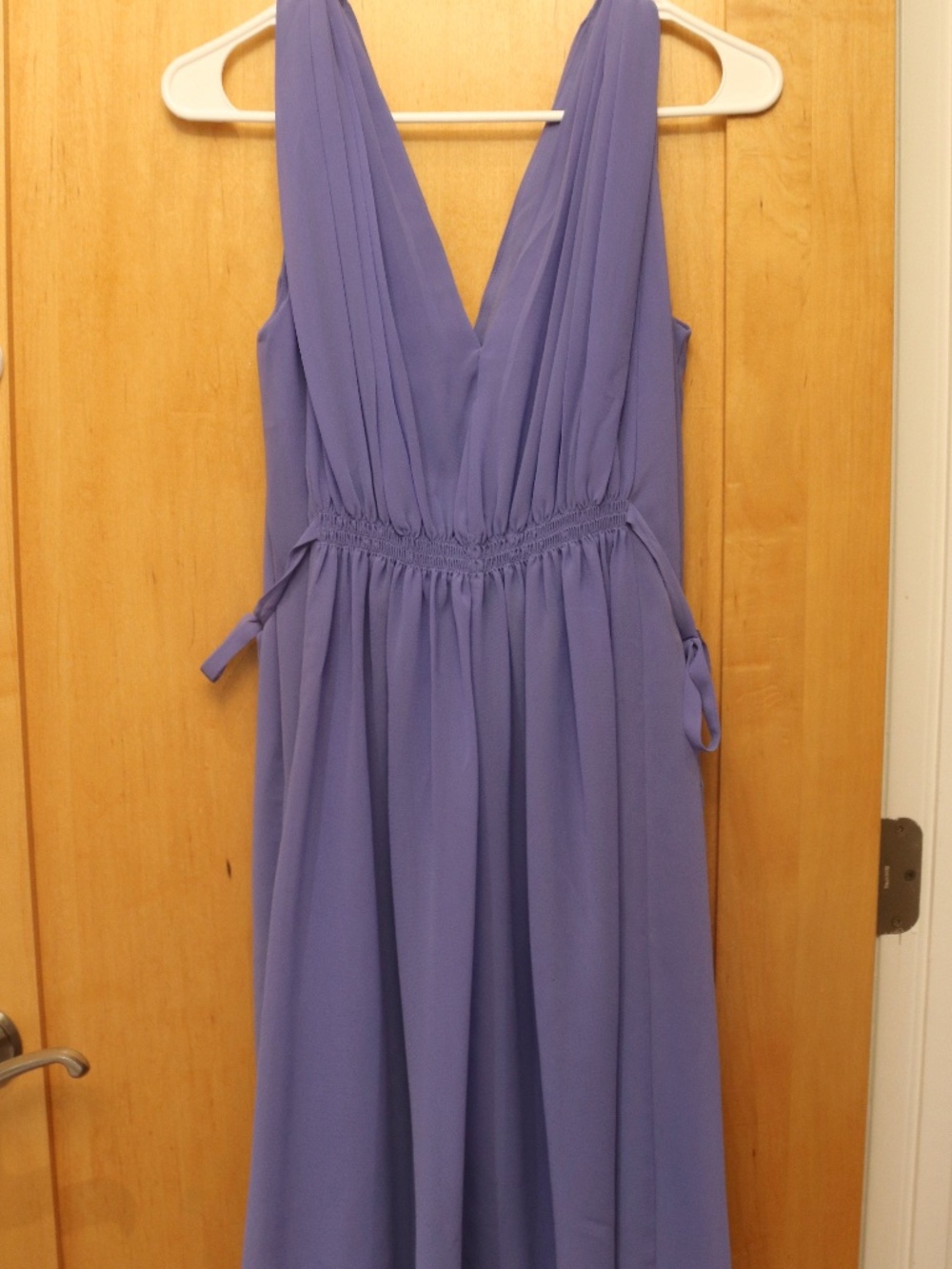Anthropologie HD in Paris Purple Chiffon Grecian Dress, size 10